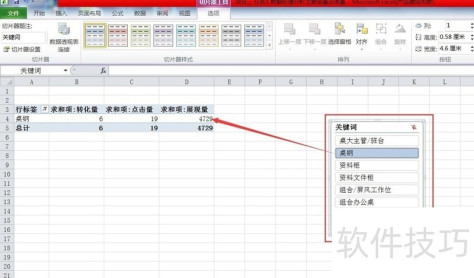 Excel中切片器使用技巧大全（筛选与图形设计）