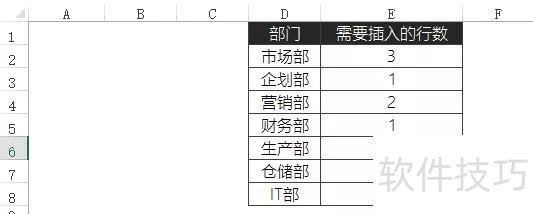 如何在Excel表格中插入不等距的空行