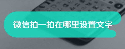 微信拍一拍在哪里设置文字