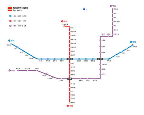 西安地铁线路图