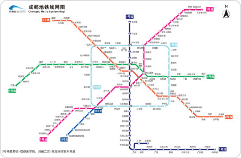 成都地铁线路图