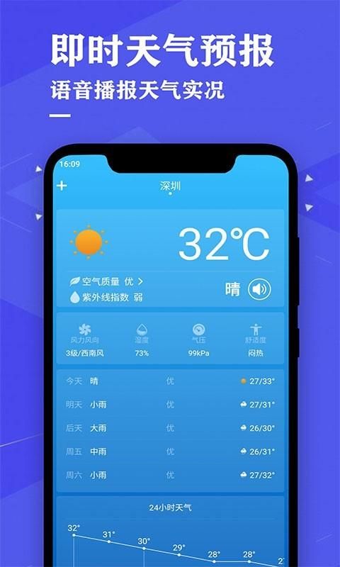 即时天气预报截图(1)