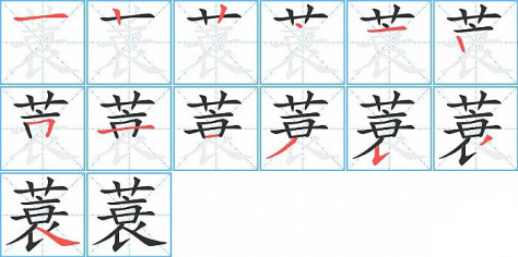 蓑的笔顺分步演示图