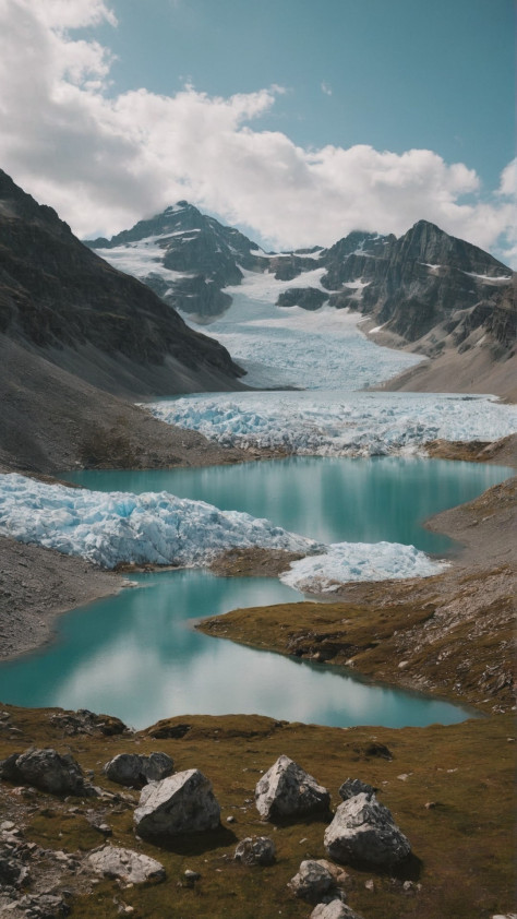 湖水山脉高清风景图片壁纸