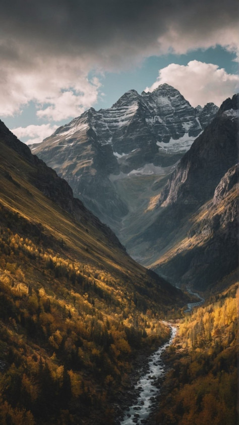 感受自然的美丽与神秘山景风景壁纸