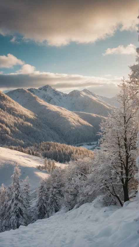 最美雪山日照金山风景壁纸