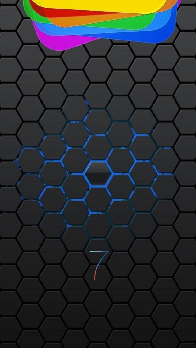 iOS 7风格iPhone 5S手机壁纸
