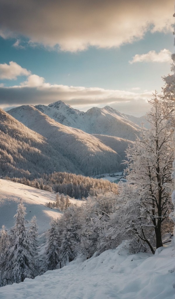 最美雪山日照金山风景壁纸