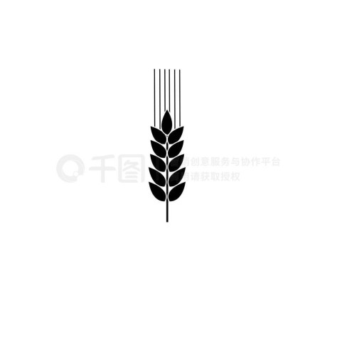 小麦穗矢量图标