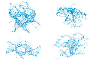 水喷溅液体素材免抠白背景