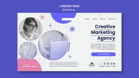 营销营销策略登录页模板服务现代专业