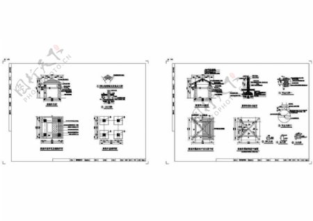 体育公园景观设计施工图三期景观亭