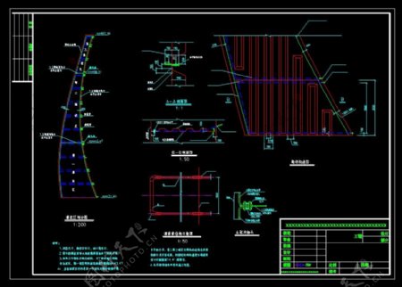 某拱坝坝体灌浆cad设计图