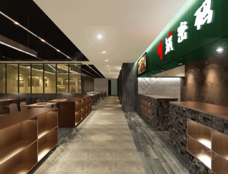 高端餐厅3D设计效果图