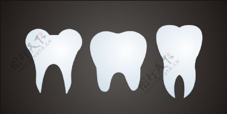 白色牙齿元素设计图片
