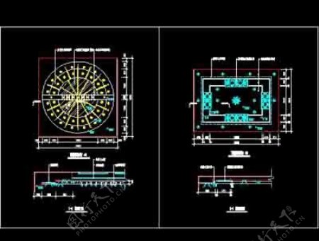 顶棚装饰设计cad详细图纸下载21