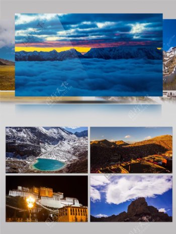4K唯美藏区自然风光布达拉宫延时摄影