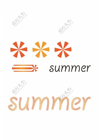 summer英文字体设计