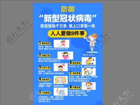 防御新型冠状病毒人人要八件事