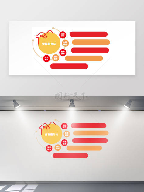 党建政务社区企业文化墙展板