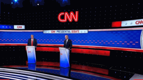 拜登和特朗普参加2024年美国总统大选首场辩论