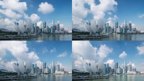 新加坡城市城市视点云移动天时间
