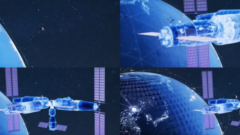 科技地球空间站C4D工程含AE及成品视频