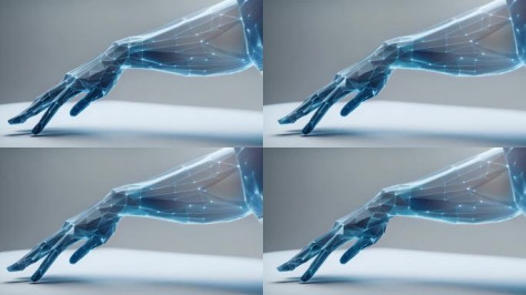 人体三维剖面图连接点手掌