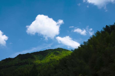 蓝天白云山峰延时空镜