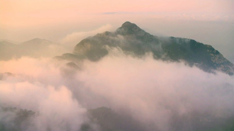 泰山 云海 盛夏时节 航拍 延时 日出