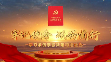 中国共产党纪律处分条例书AE模板