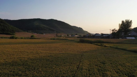 土地航拍农村自然景色