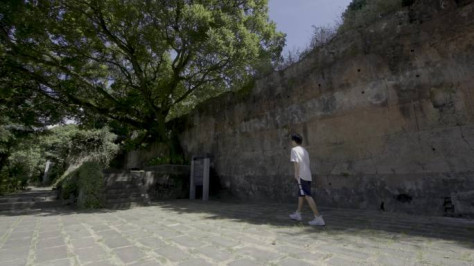 景点建筑 绿树青山 瀑布