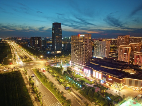 杭州大江东宝龙广场智慧谷夜景