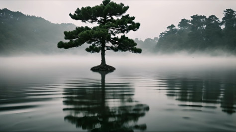 意境山水水墨山水风景