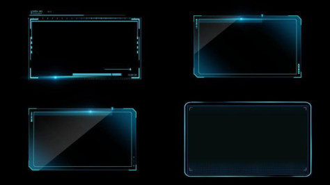 科技框UI视频框字幕框-1