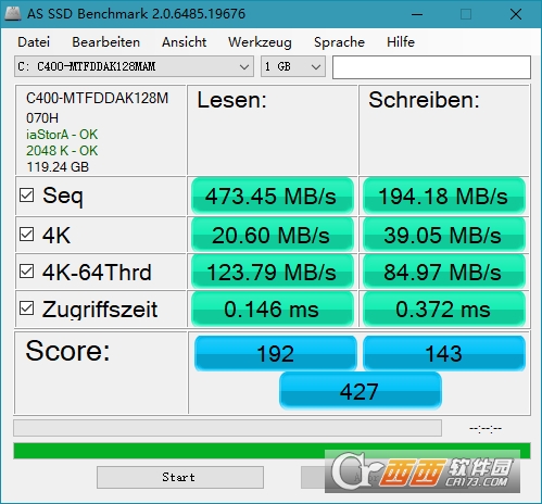 SSD专用测试软件(AS SSD Benchmark)