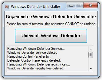 Windows Defender Uninstaller V1.2.0 官方版