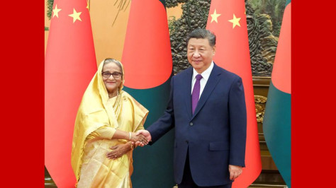 Xi meets Bangladeshi PM, bilateral ties elevated