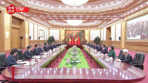 独家视频丨习近平会见越南总理：中越命运共同体建设开局良好 我们对此深感高兴