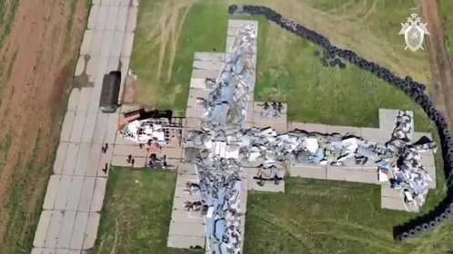 俄罗斯伊尔76飞机的残骸