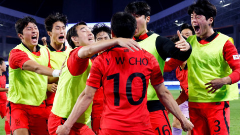 亚运男足-韩国2-1逆转日本夺3连冠