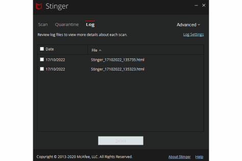 McAfee AVERT Stinger x64截图3