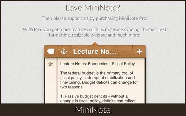 MiniNote Mac版截图2