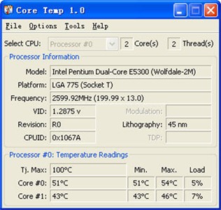 core temp中文版截图