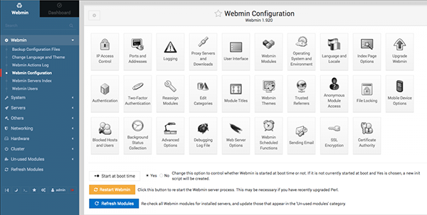 Webmin截图