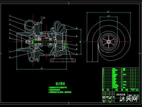 某型涡轮增压器总图设计