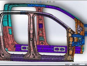 汽车侧围骨架（侧围内板）设计（SolidWorks）模型