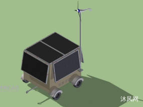 太阳能风能混合动力源车设计模型图纸合集的封面图