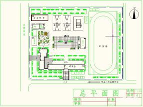 中学教学楼方案设计的总平面图